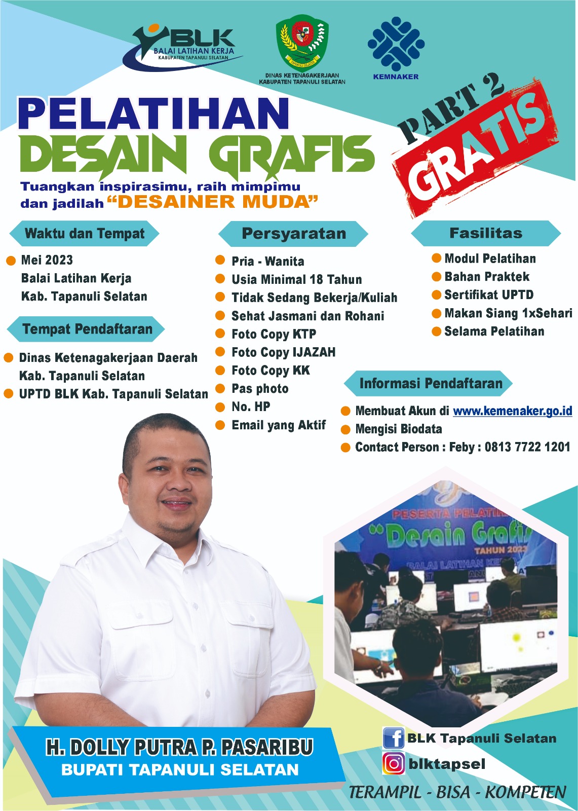 Pemkab Tapsel Kembali Buka Pelatihan Desain Grafis untuk Gelombang ke Dua. 