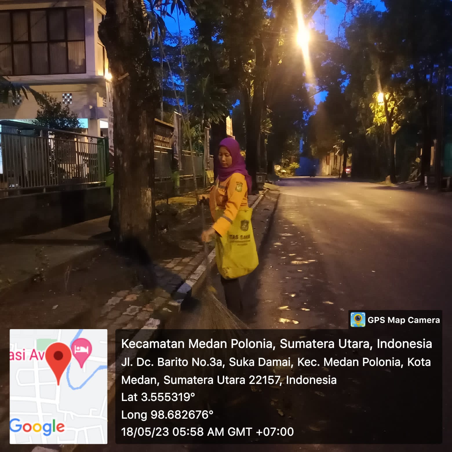 Pengangkatan Sampah Kecamatan Medan Polonia Dimulai Pukul 06.30 wib