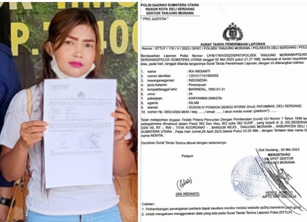 Terkait Perampasan Sepmor: M.Sai Rangkuti, SH, MH Apresiasi Positif Kepada Polsek Tg Morawa dan Meminta Agar Penyidik Berdiri Tegak Lurus.