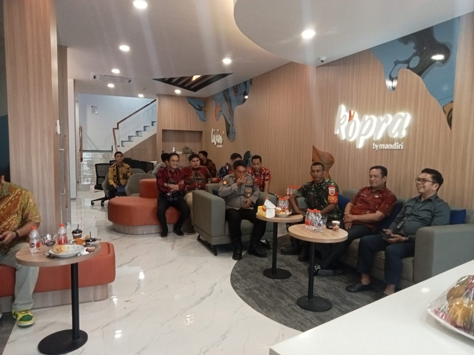 Tingkatan Layanan Transaksi Perbankan, Polsek Pulau Raja Hadir Soft Launching PT. Bank Mandiri ( Persero )
