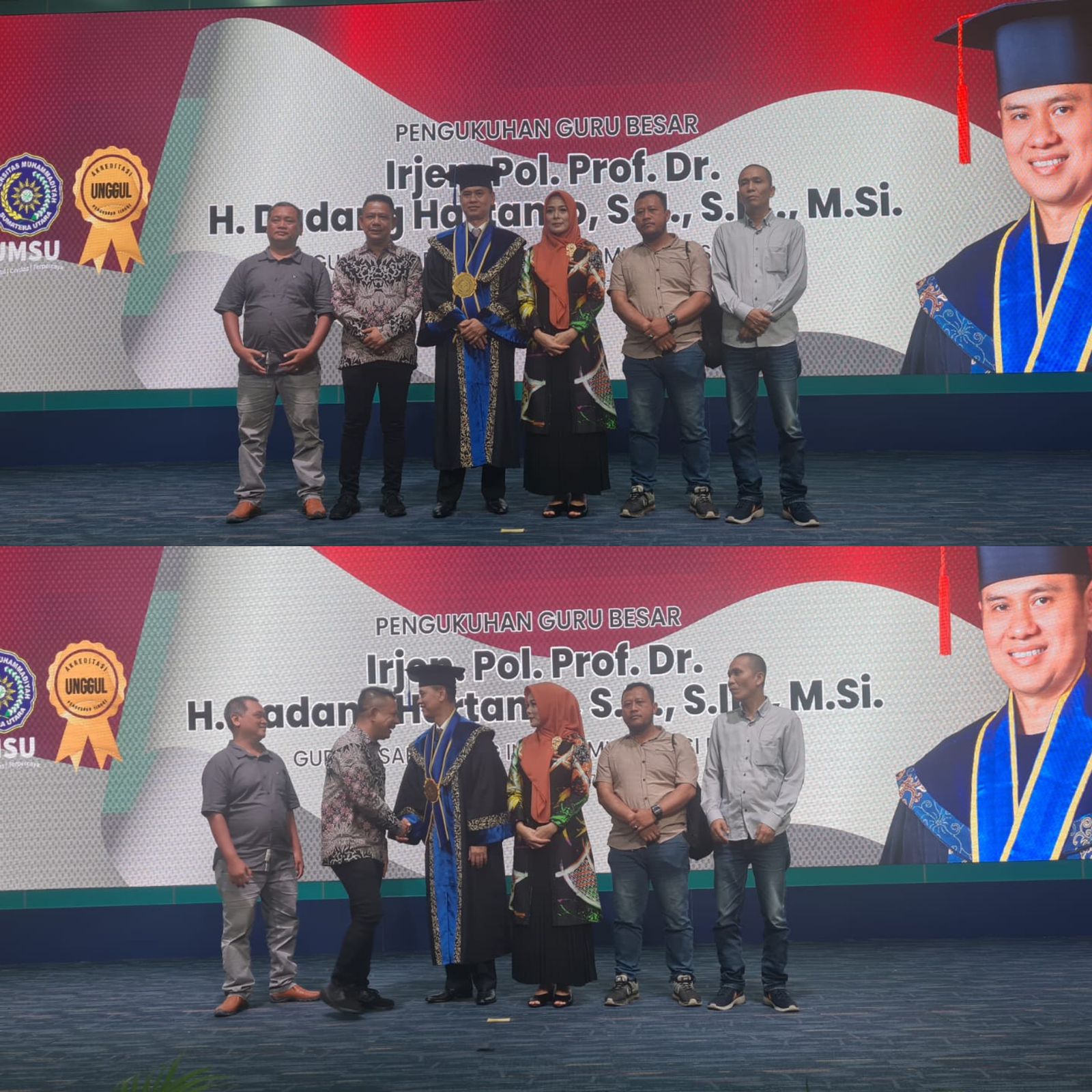 Irjen Pol Dadang Hartanto Dikukuhkan Menjadi Guru Besar di UMSU, Rektor UMSU : Dadang Sosok yang Istimewa