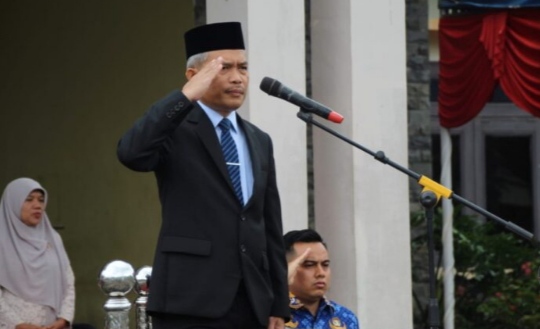 Sekda Arpan Nasution Pimpin Upacara Hardiknas di Halaman Pemkab Palas Sigala Gala