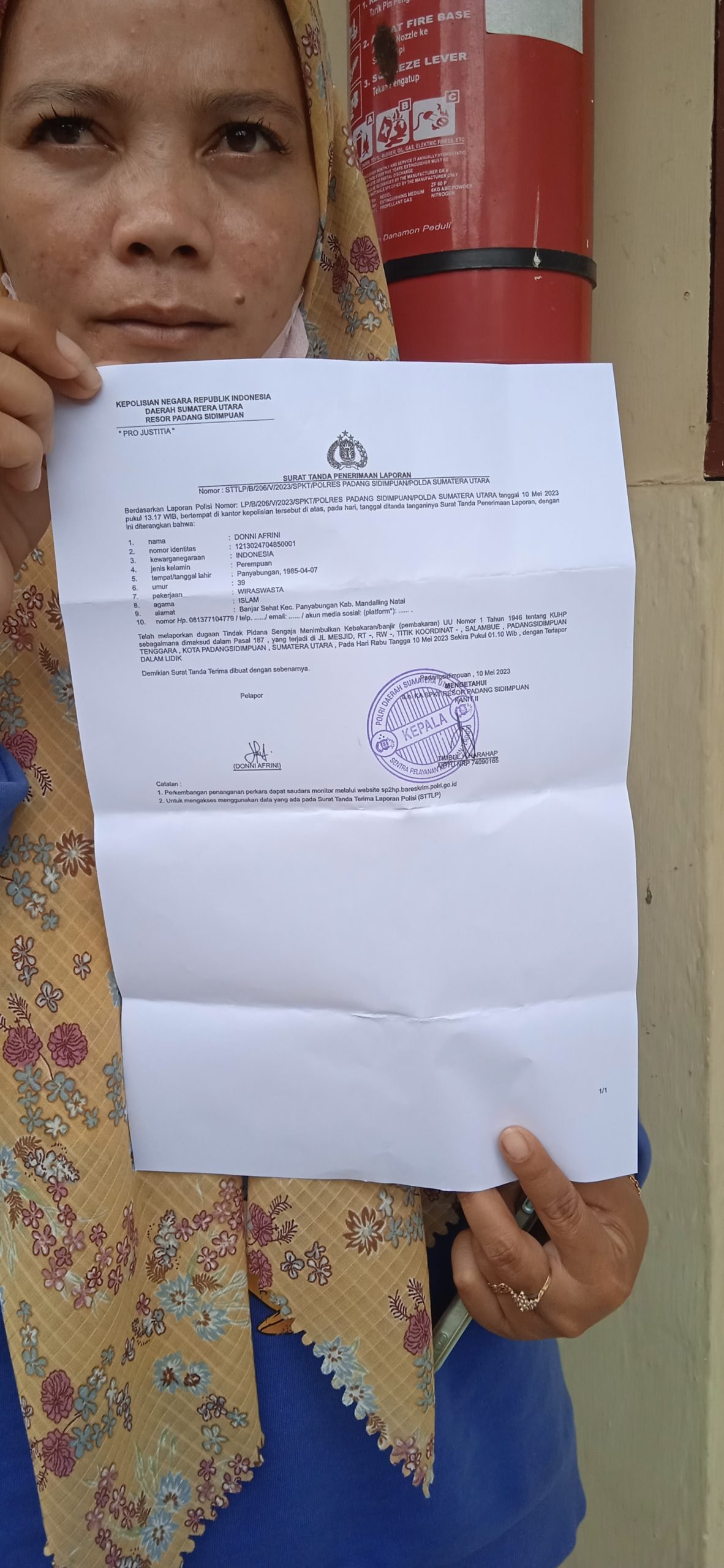 Rumah Warga diSalambue Dibakar OTK,Korban Lapor Ke Polres Padangsidimpuan