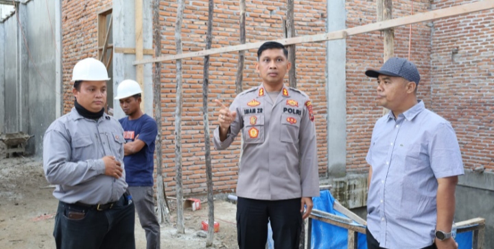 Untuk ke Sekian Kalinya, Kapolres Tapsel Pantau Pembangunan Pertapakan Mapolres di Sipirok