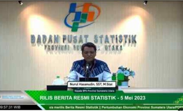 Kepala BPS Sumut Nurul Hasanudin: Perekonomian Sumut Triwulan I-2023 Tumbuh Sebesar 4,87%