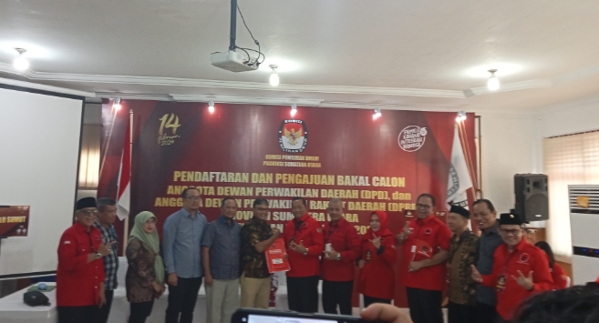DPD PDI Perjuangan Sumut Daftarkan Bacaleg ke KPU Sumut