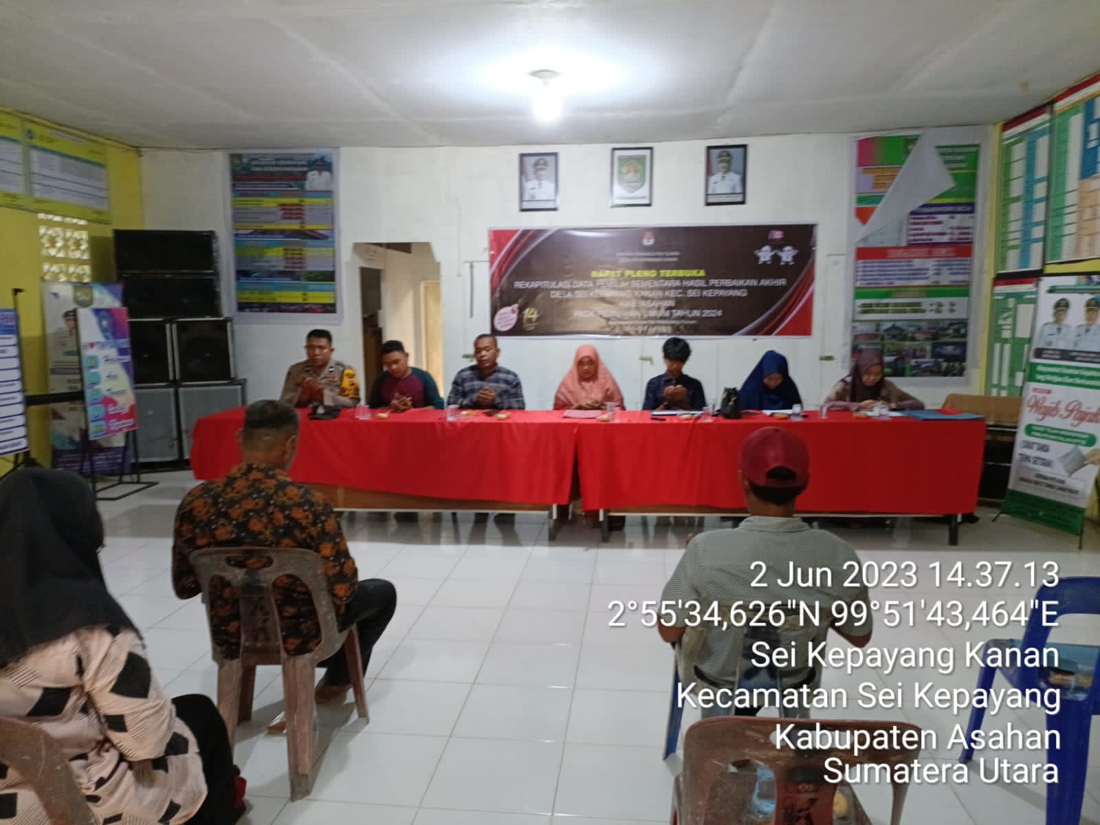Bhabinkamtibmas Polsek Sei Kepayang Hadir Pleno Terbuka Rekapitulasi DPSHP