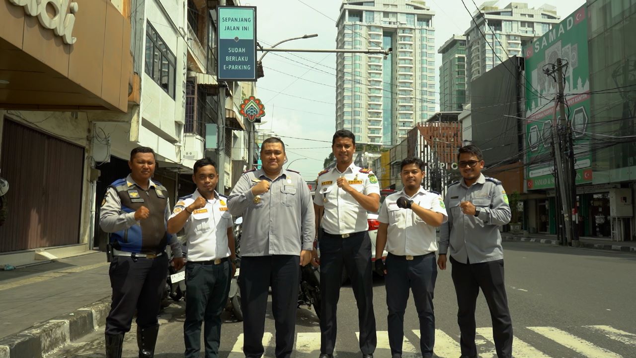 Dishub Medan Lakukan Penertiban Parkir di Sejumlah Ruas Jalan di Kota Medan