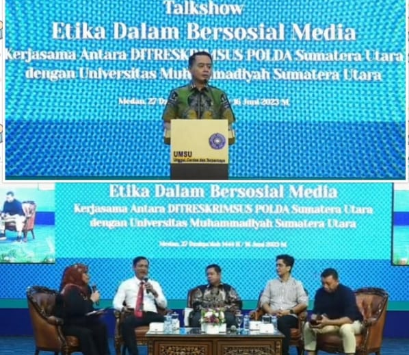 Sambut Hut ke 77 Bhayangkara, Ditreskrimsus Poldasu dan UMSU Adakan TalkShow 
