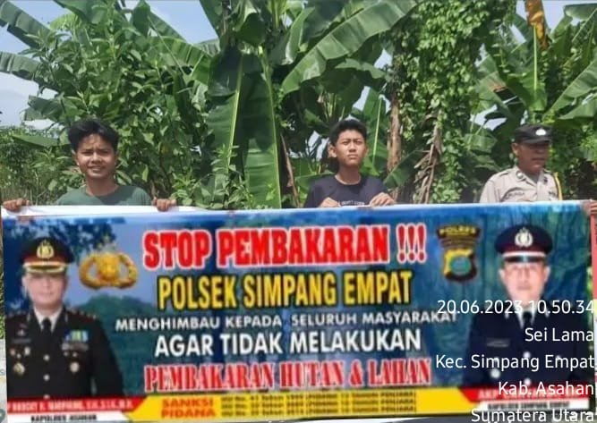 Sosialisasi tentang Karhutla, Ini Pesan Kapolsek Simpang Empat