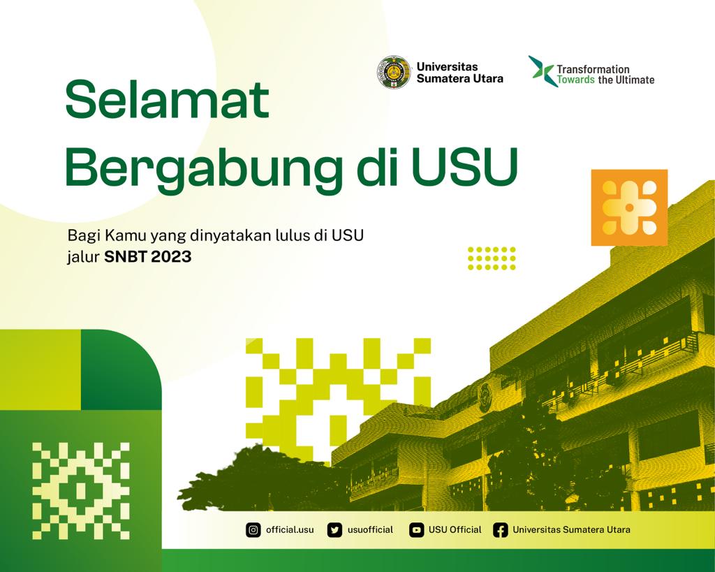 USU Terima 3.388 Mahasiswa Baru Jalur SNBT 2023