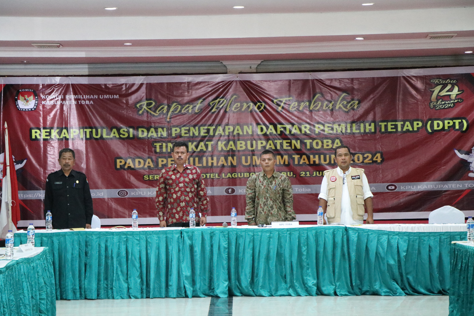 KPU Toba Tetapkan Jumlah Daftar Pemilih Tetap