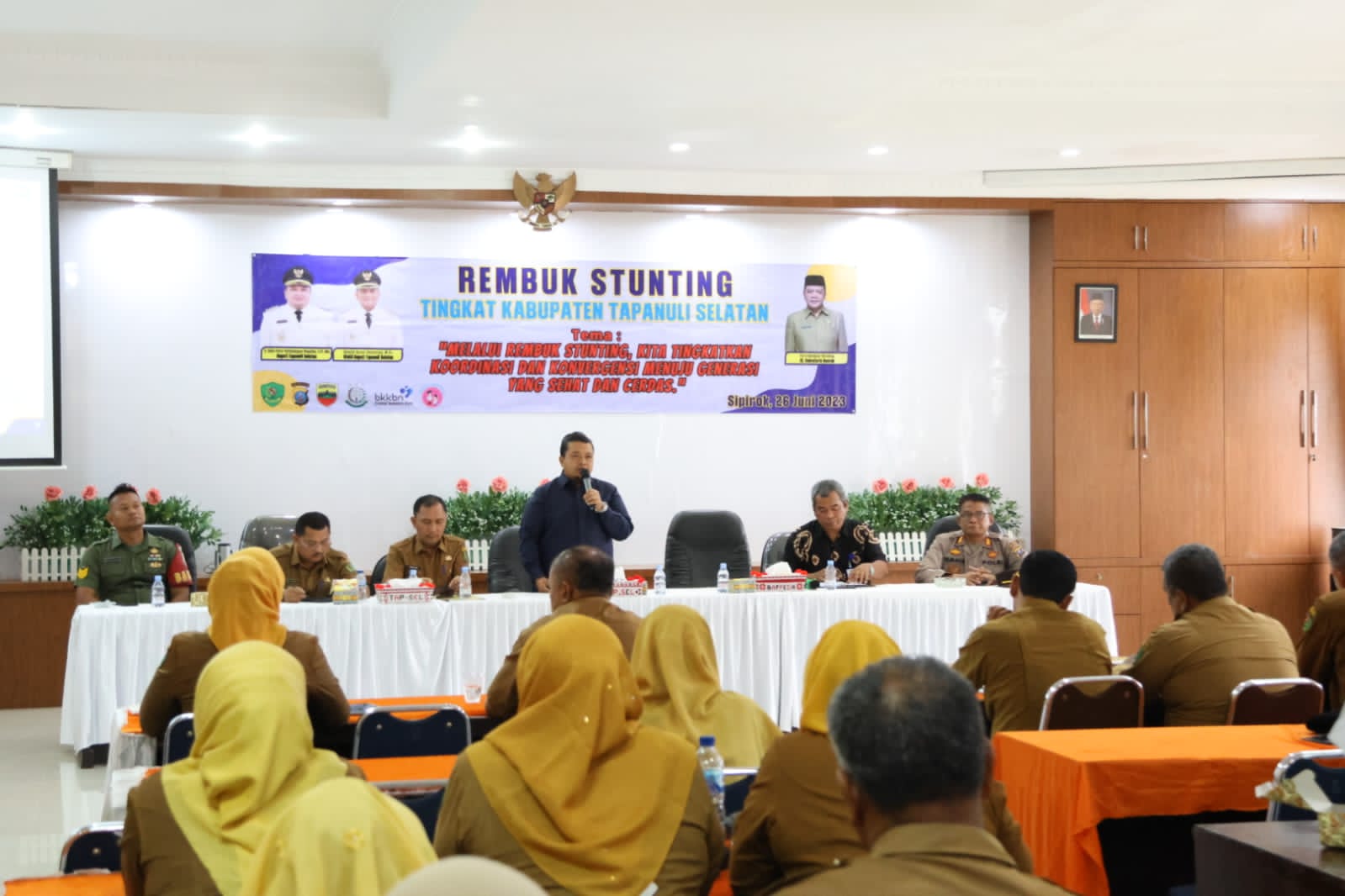 Bupati Dolly Pasaribu Minta Agar Anak Penderita Stunting di Tapsel Benar-Benar di Perhatikan