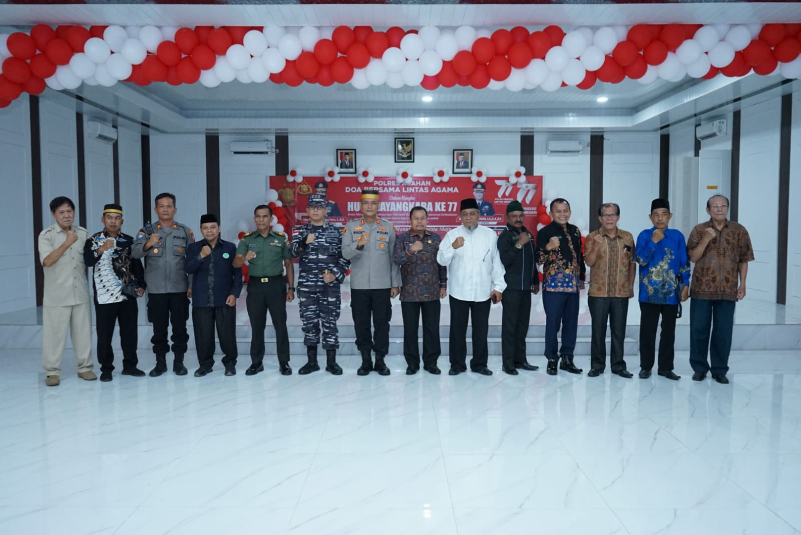 Bupati Asahan Ikuti Doa Bersama Lintas Agama Secara Virtual Di Mapolres Asahan