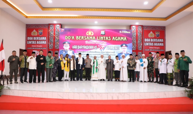 Doa Bersama Lintas Agama Jelang Peringatan HUT Bhayangkara ke 77 tahun 2023