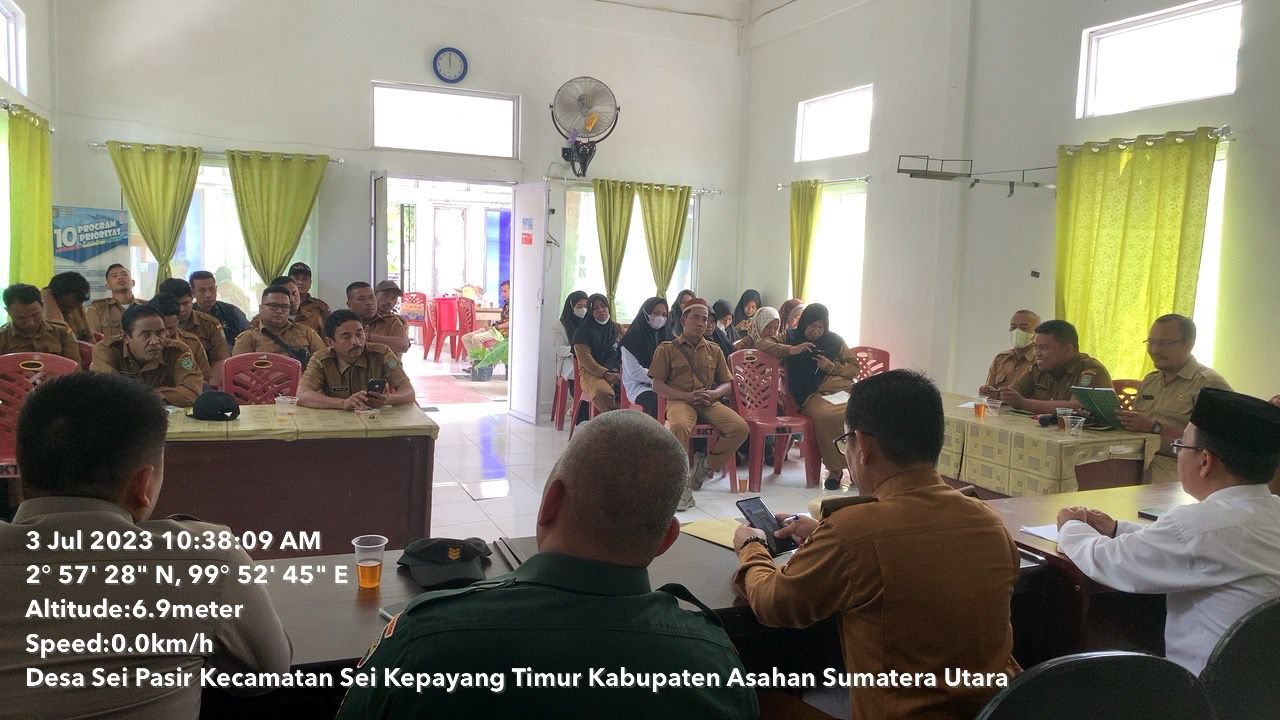 Bhabinkamtibmas Polsek Sei Kepayang Handir Rapat Kordinasi Pemerintahan Kecamatan
