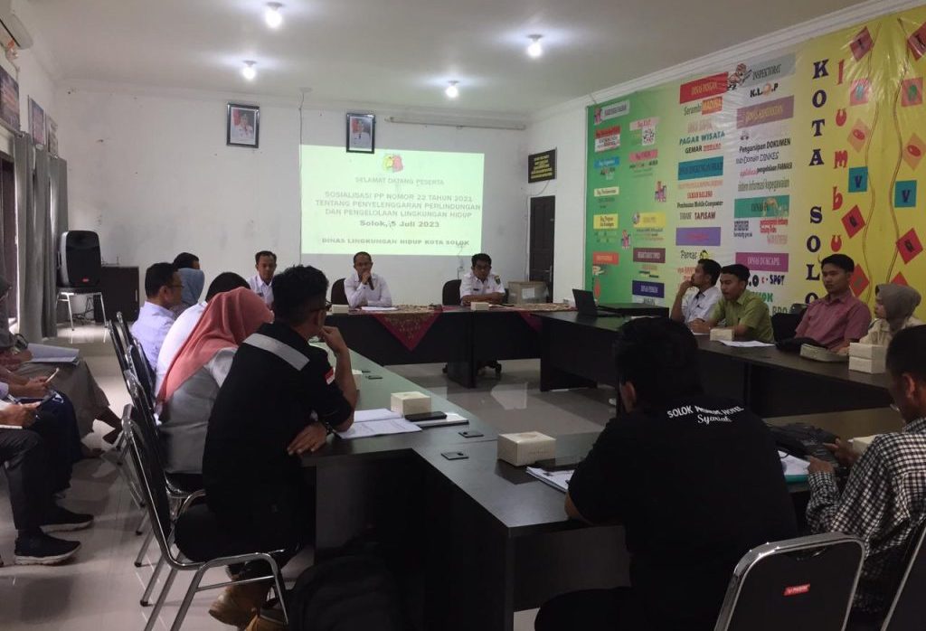 Dinas Lingkungan Hidup Kota Solok Sosialisasi Peraturan Pemerintah Nomor 22 tahun 2021