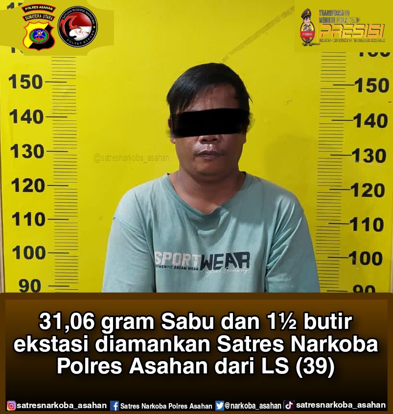 Satres Narkoba Polres Asahan Tangkap Penjual Sabu Ketengan di Jalan Maria Ulfa Kisaran