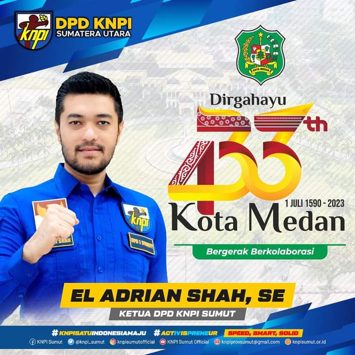 Refleksi HUT Ke 441 Kota Medan dan Kiprah Pemuda, Ini Kata El Adrianshah