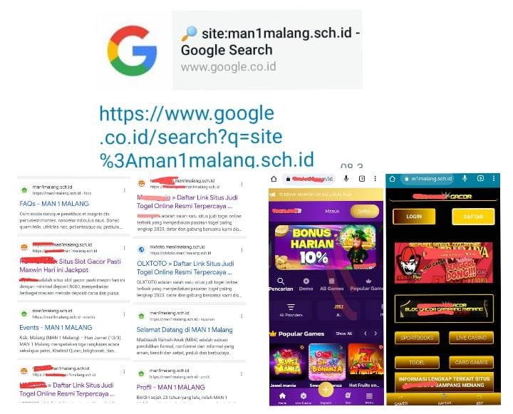 Diduga Adanya Keterlibatan Oknum Internal Sekolah dengan Masuknya Kembali Situs Judi Online di Dalam Link MAN 1  Malang