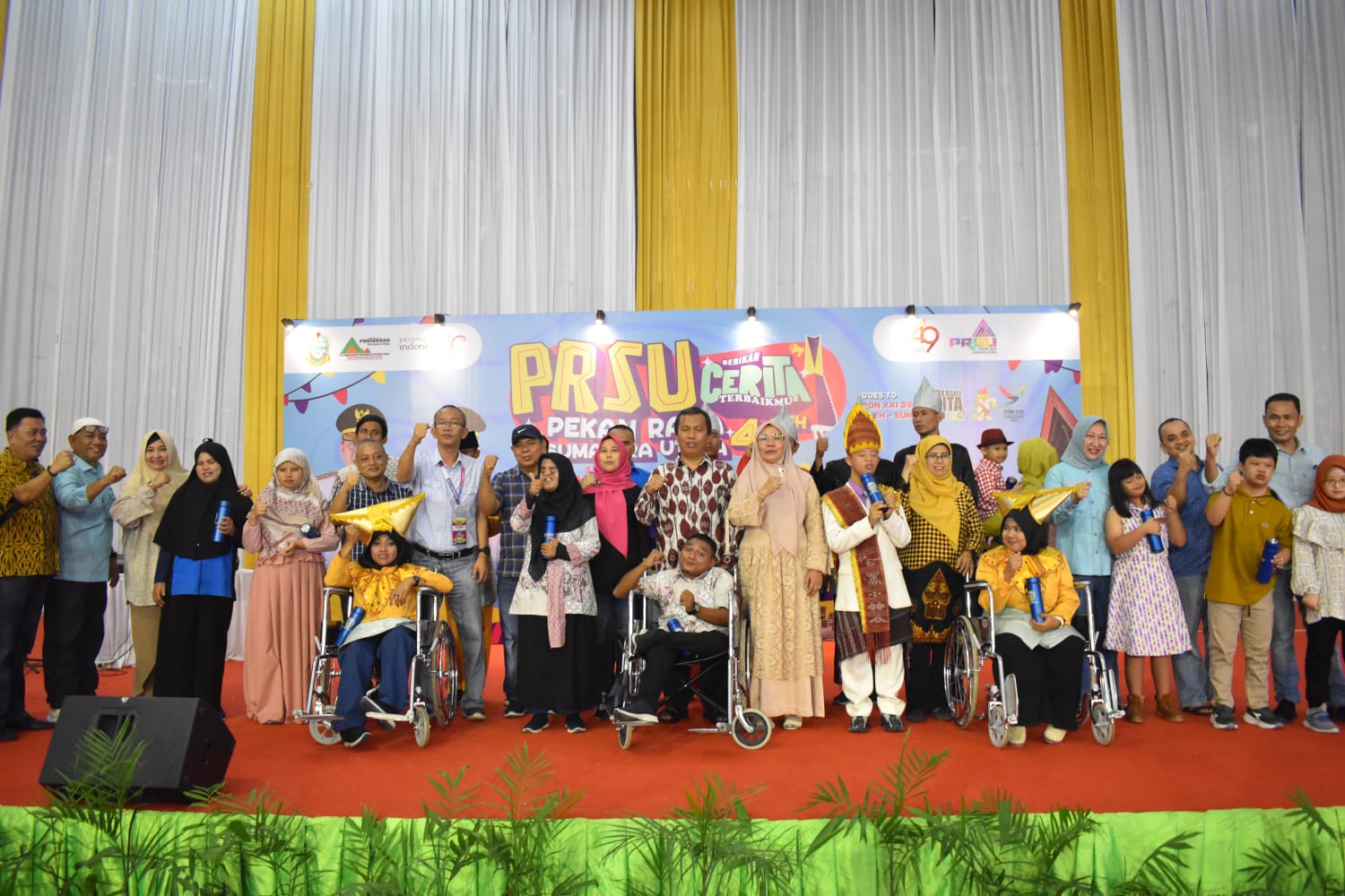 Dinas Sosial Provsu dan Sejumlah Anak Difabel Meriahkan PRSU