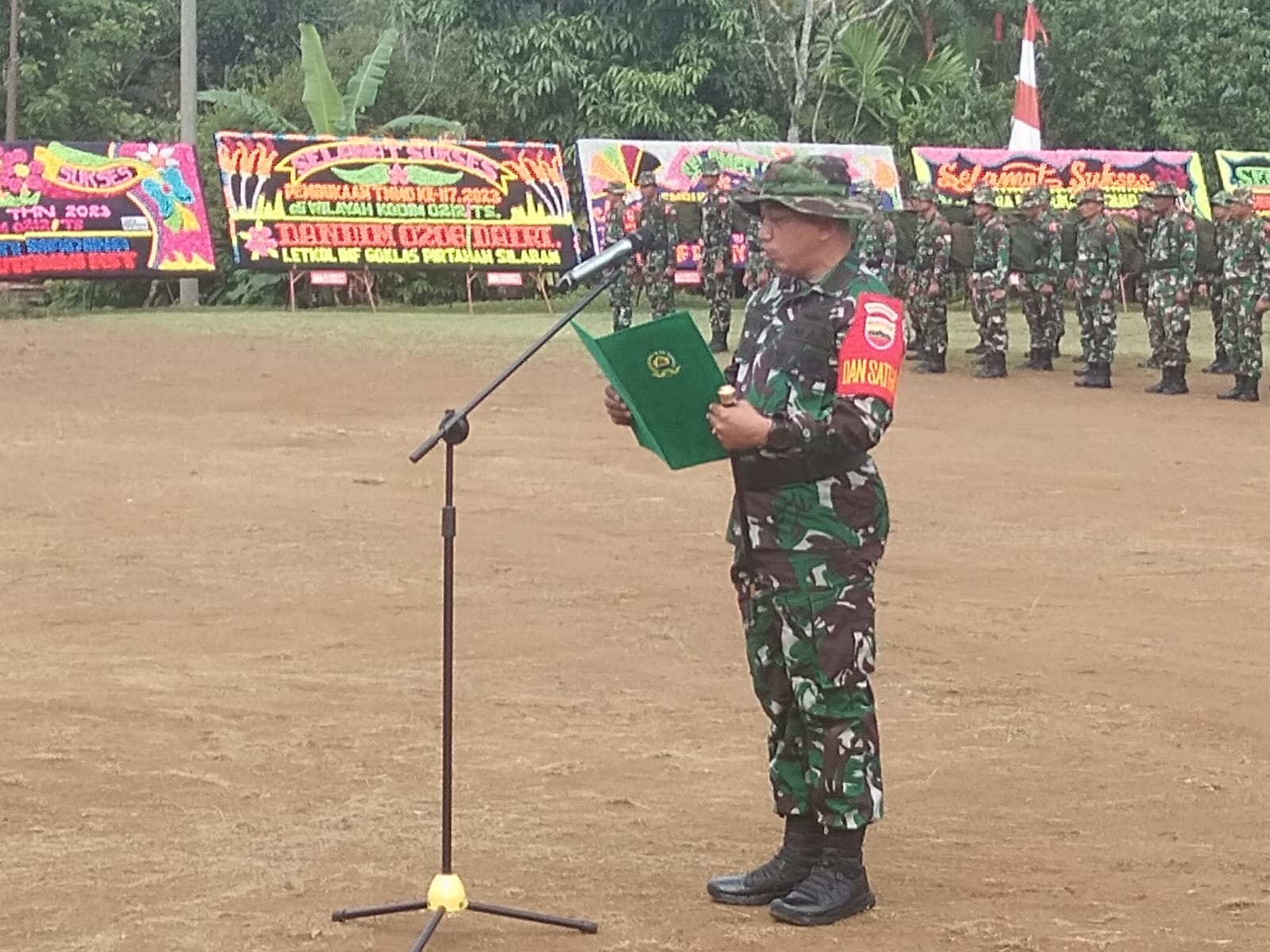 Di pimpin Bupati Tapsel Dolly Pasaribu TMMD ke 117 tahun 2023 Kodim 0212/ TS Di Buka, Dansatgas Letkol Inf Amrizal Nasution Laporkan Kesiapan Pelaksanaan
