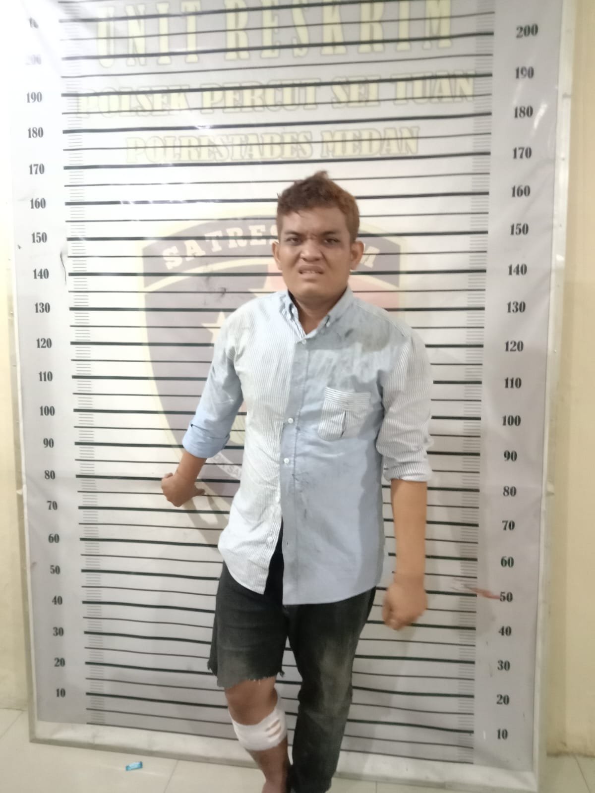 Polsek Percut sei tuan Tembak pelaku Begal Warga Batang Kuis