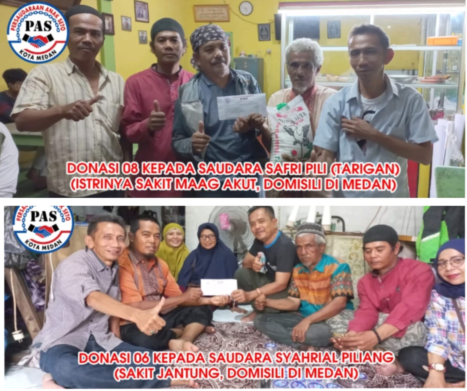 Jelang HUT Ke- 1 Persaudaraan Anak Seto (PAS) Medan Salurkan Bantuan Sosial ke Mesjid Al-Muhajirin.