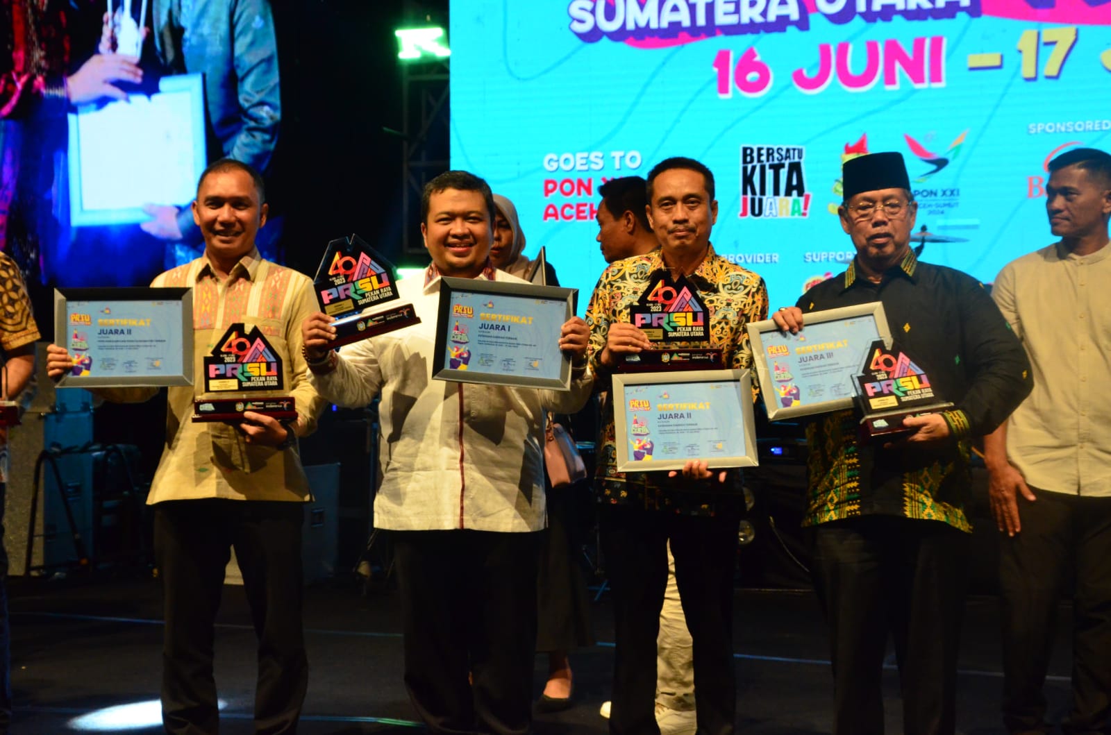Kota Padangsidimpuan Raih Juara 3 Kesenian Daerah Terbaik Pada Event PRSU ke-49 tahun 2023.