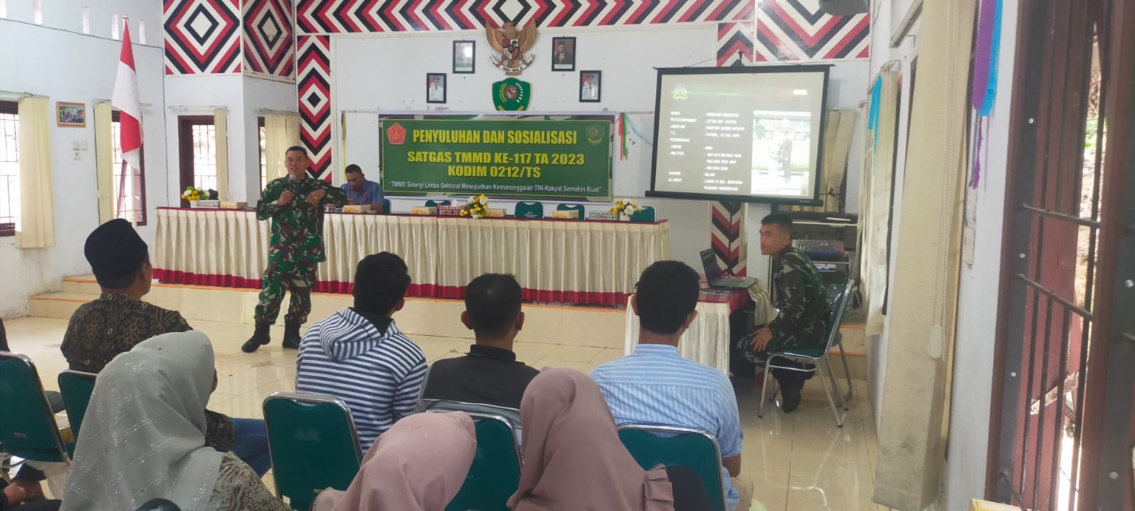 Penyuluhan Wawasan Kebangsaan, Program TMMD ke 117 Kodim 0212/TS Guna Gebrak Jiwa Nasionalisme
