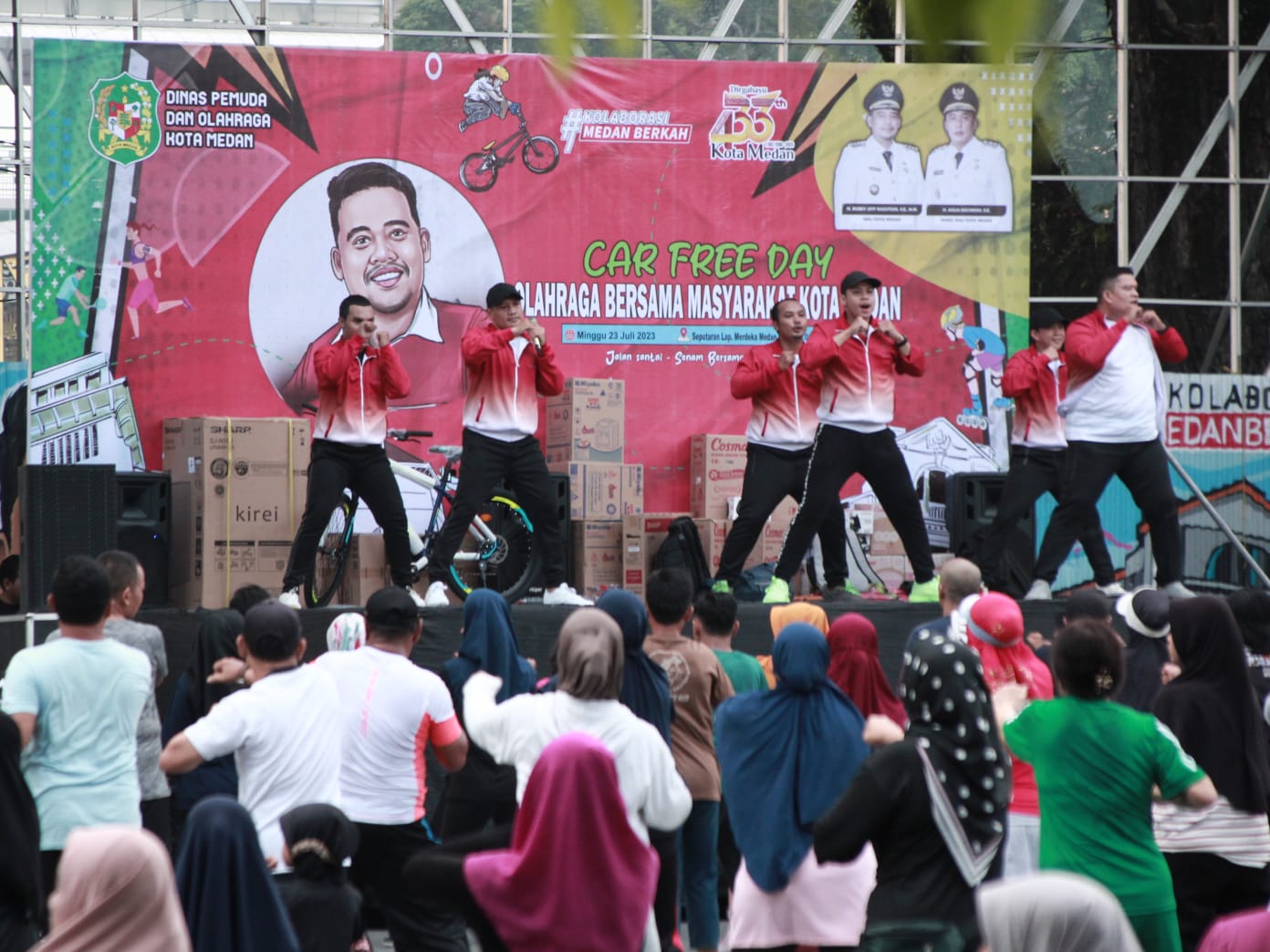 Balogo Olahraga Rekreasi yang Ikut Ramaikan Car Free Day di Medan