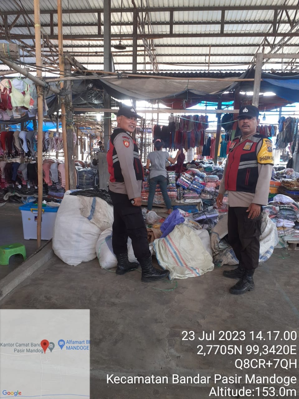 Antisipasi Premanisme dan Parkir Liar, Personel Polsek Bandar Pasir Mandoge Patroli R4