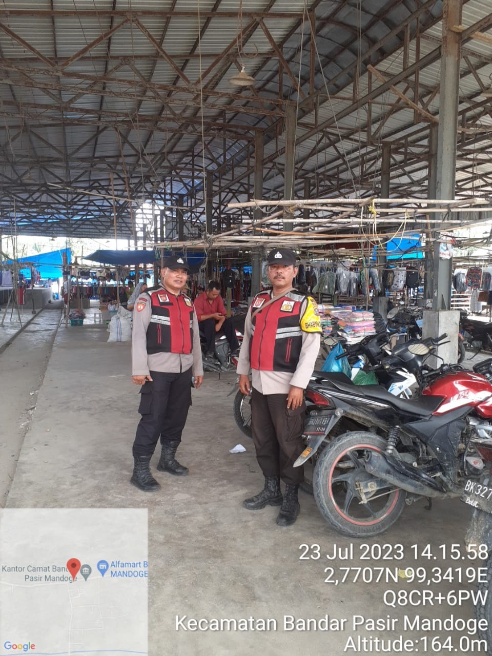 Antisipasi Premanisme dan Parkir Liar, Personel Polsek Bandar Pasir Mandoge Patroli R4