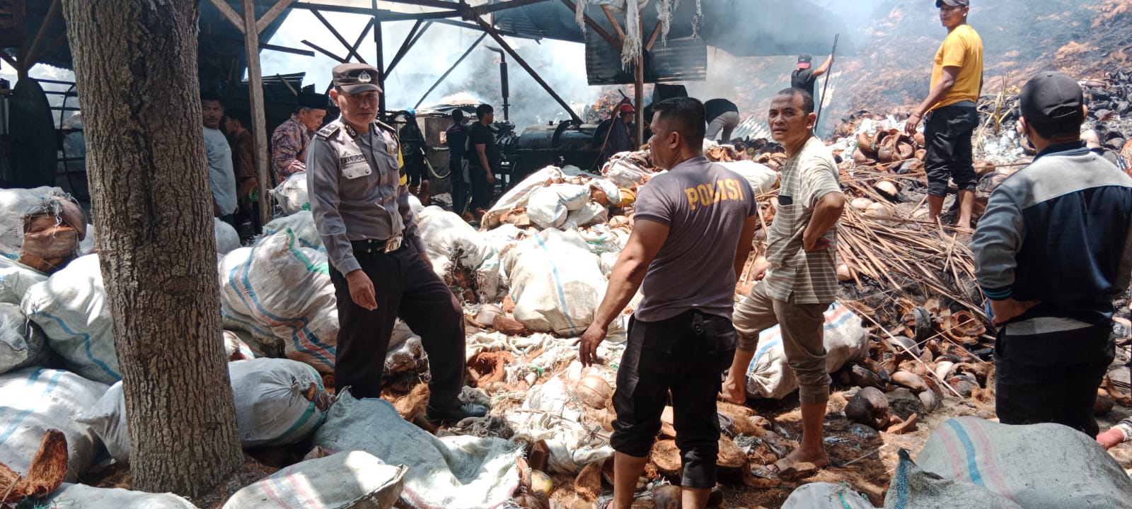 Penimbunan Coco Fiber Terbakar