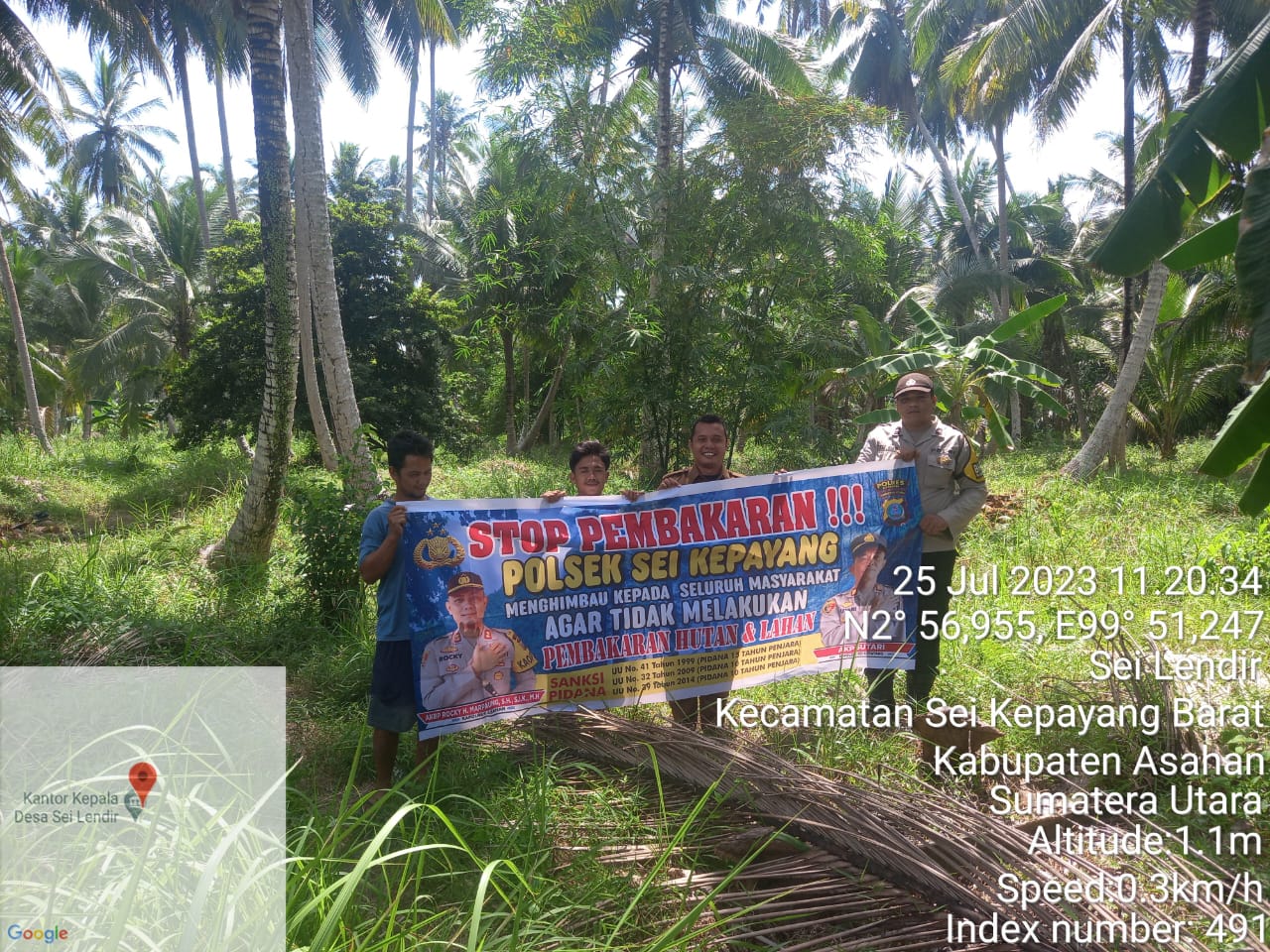 Bahaya Karhutla, Ini Yang Dilakukan Personel Polsek Sei Kepayang Polres Asahan
