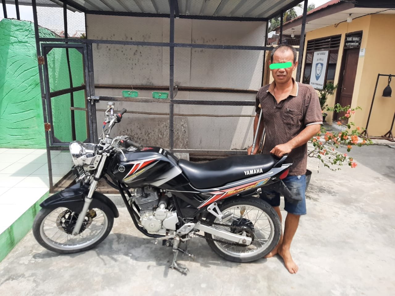 Curi Sepeda Motor Yamaha Scorpio Di Depan Klinik Gigi Perbaungan Warga Patumbak Di Tangkap Polisi