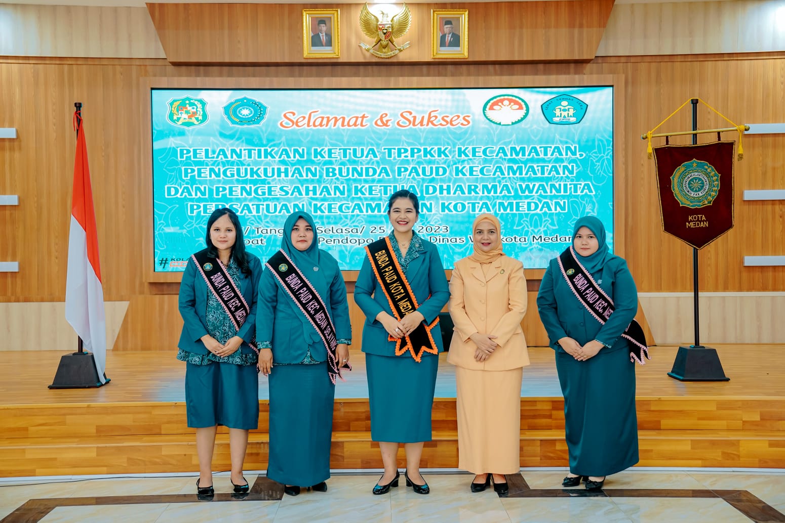 Lantik 3 Ketua TP PKK Sekaligus Bunda PAUD Kecamatan, Ny Kahiyang Ayu: Dukung Program Pemko Medan