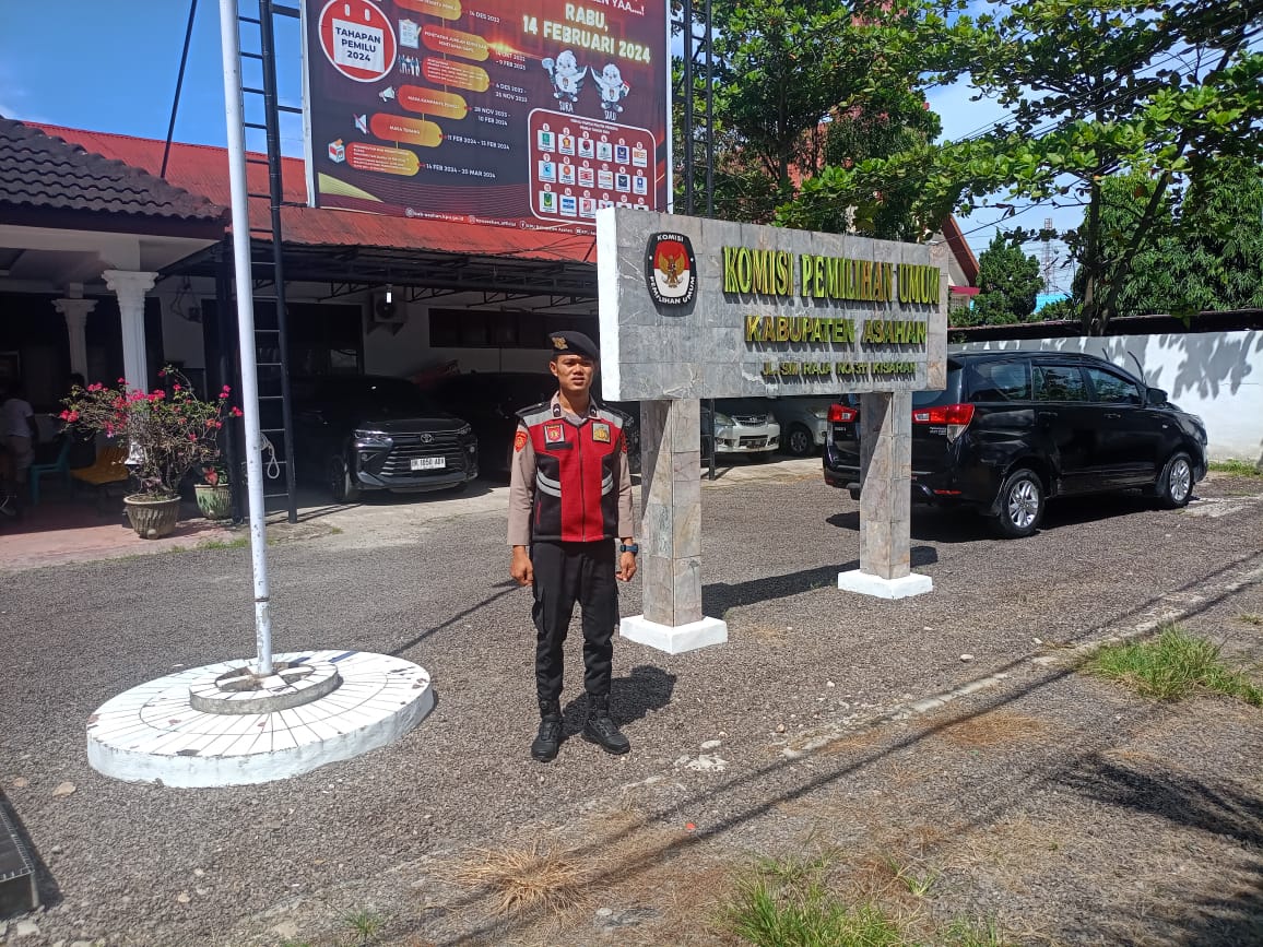 Jelang Pemilu Sat Samapta Polres Asahan, Patroli Kantor Panwaslu dan Kantor KPU