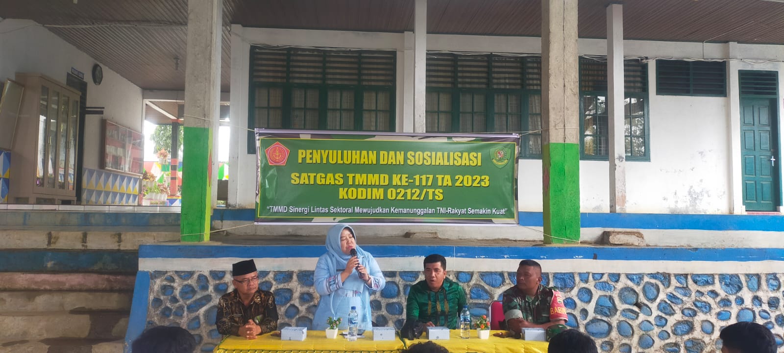 Tingkatkan Kesadaran Pentingnya Pendidikan, Satgas TMMD ke 117 Bersinergi dengan Disdik Tapsel Lakukan Penyuluhan