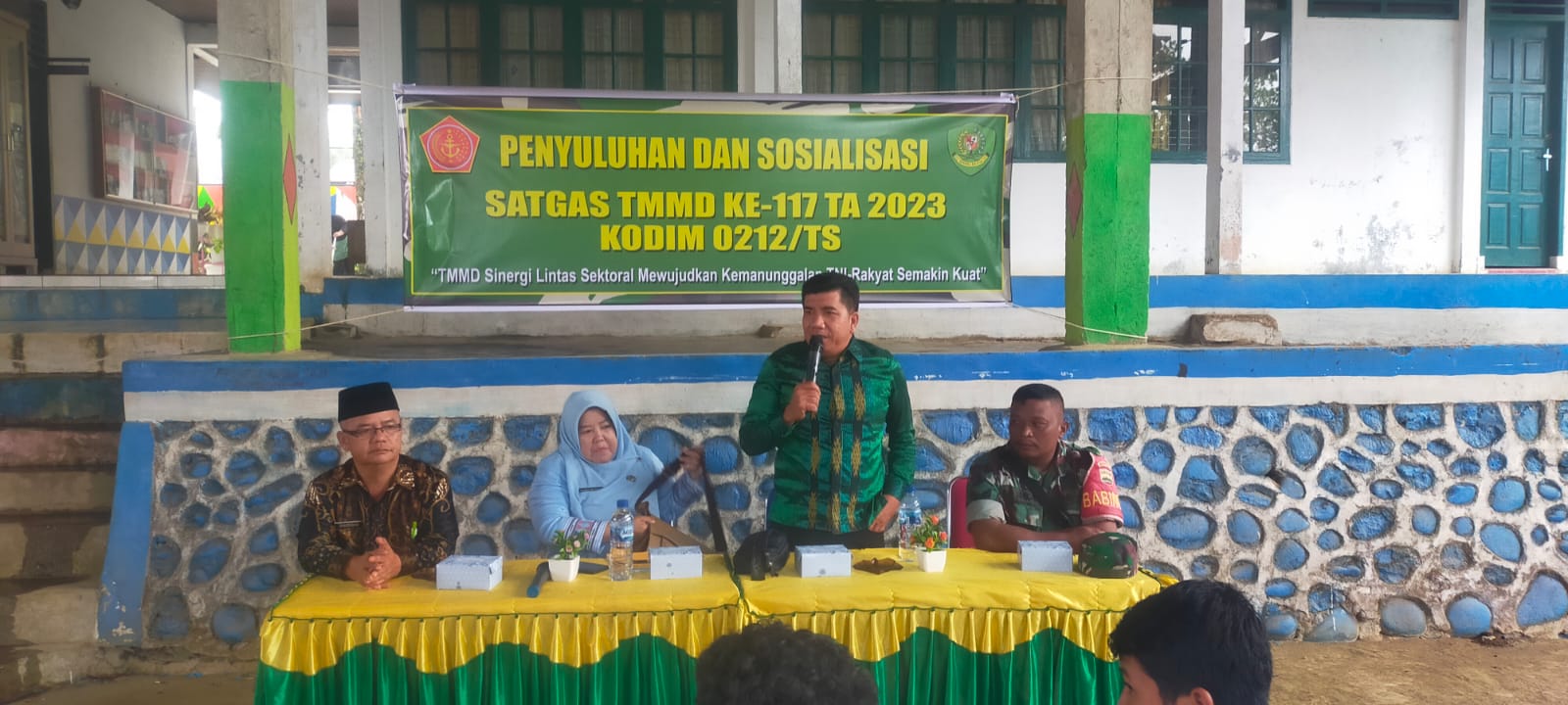Satgas ke-117 TMMD berkolaborasi dengan Dinas Pendidikan Tapsel Lakukan Penyuluhan di Sitinjak