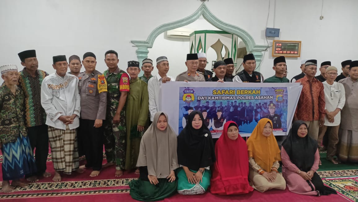 Jaga Situasi Kamtibmas, Polres Asahan dan Dai Kamtibmas Patroli Dialogis Masjid Asshuhada