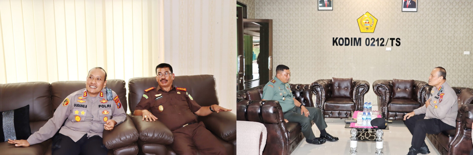 Silaturahmi Perdana Kapolres Padangsidimpuan AKBP Dudung Setyawan Kunjungi Kajari dan Dandim 0212/Tapsel