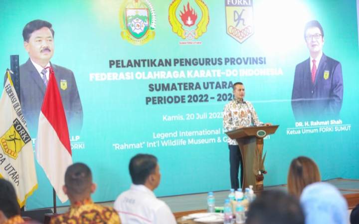 Pengprov Forki Sumut Dilantik, *Ijeck dan Hadi Tjahjanto Optimis Karate Sumut Semakin Berprestasi*