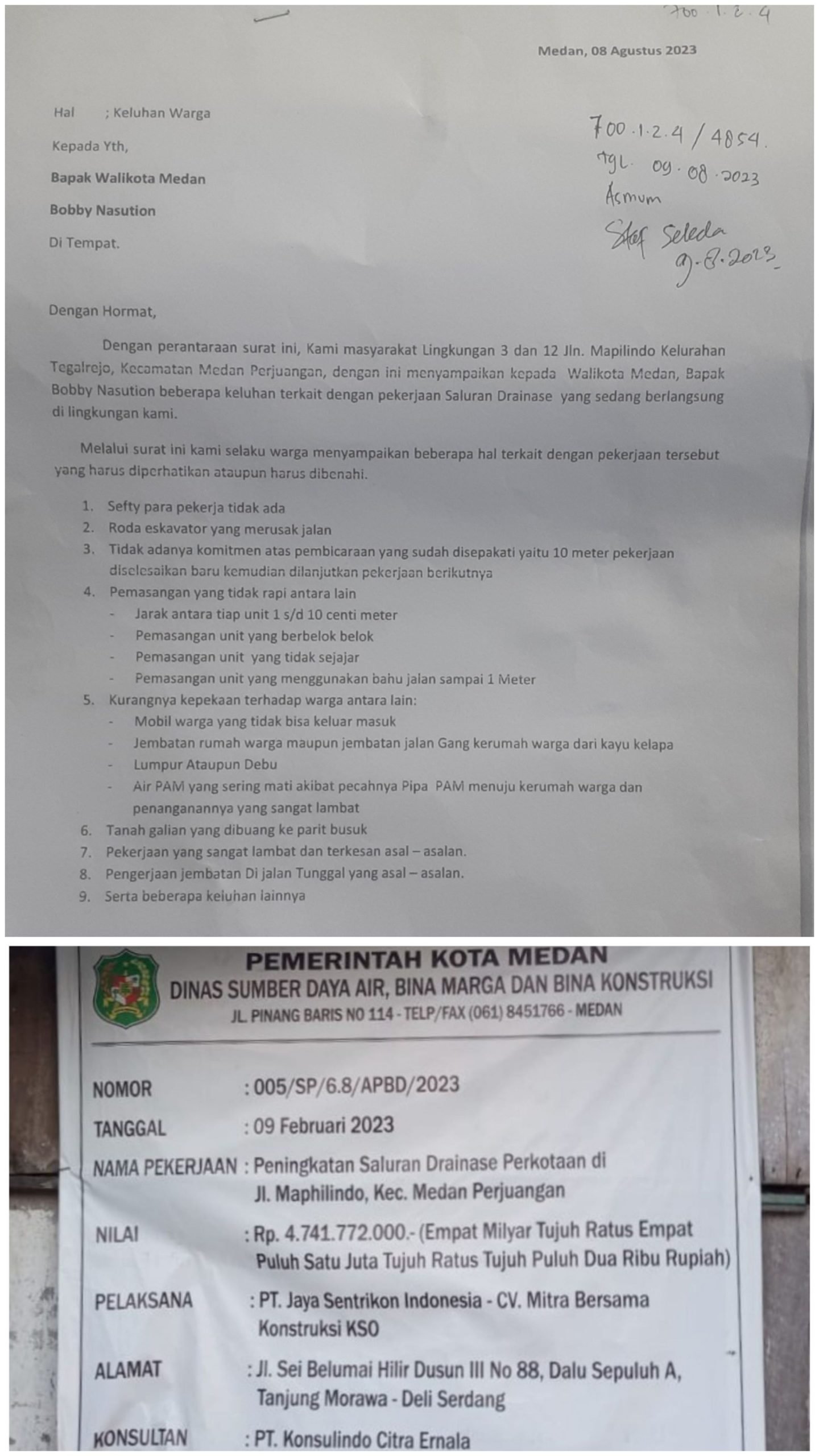 Soal Proyek Drainase Sebesar Rp 4,7 M di Jln Mapelindo, Pemko Medan Minta Warga Laporkan Ke Dinas PU Kota Medan