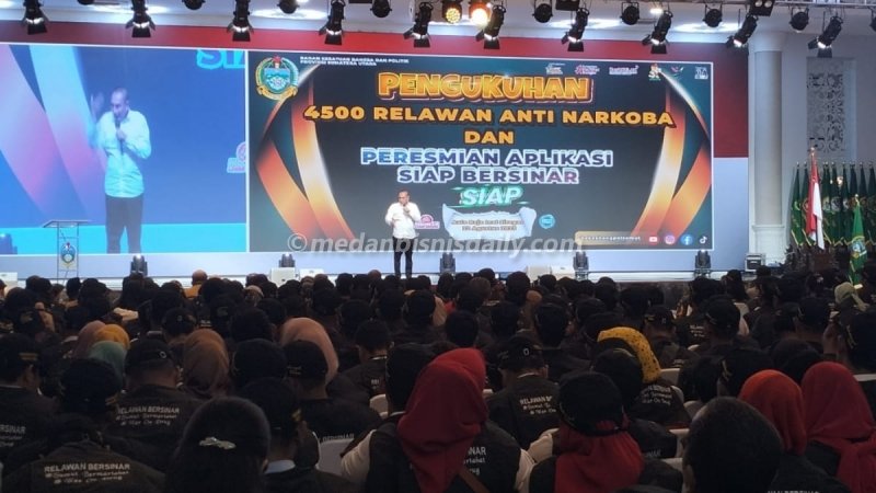 Gubernur Edy Rahmayadi Ajak 4.500 Relawan Berantas Peredaran Narkoba di Sumut