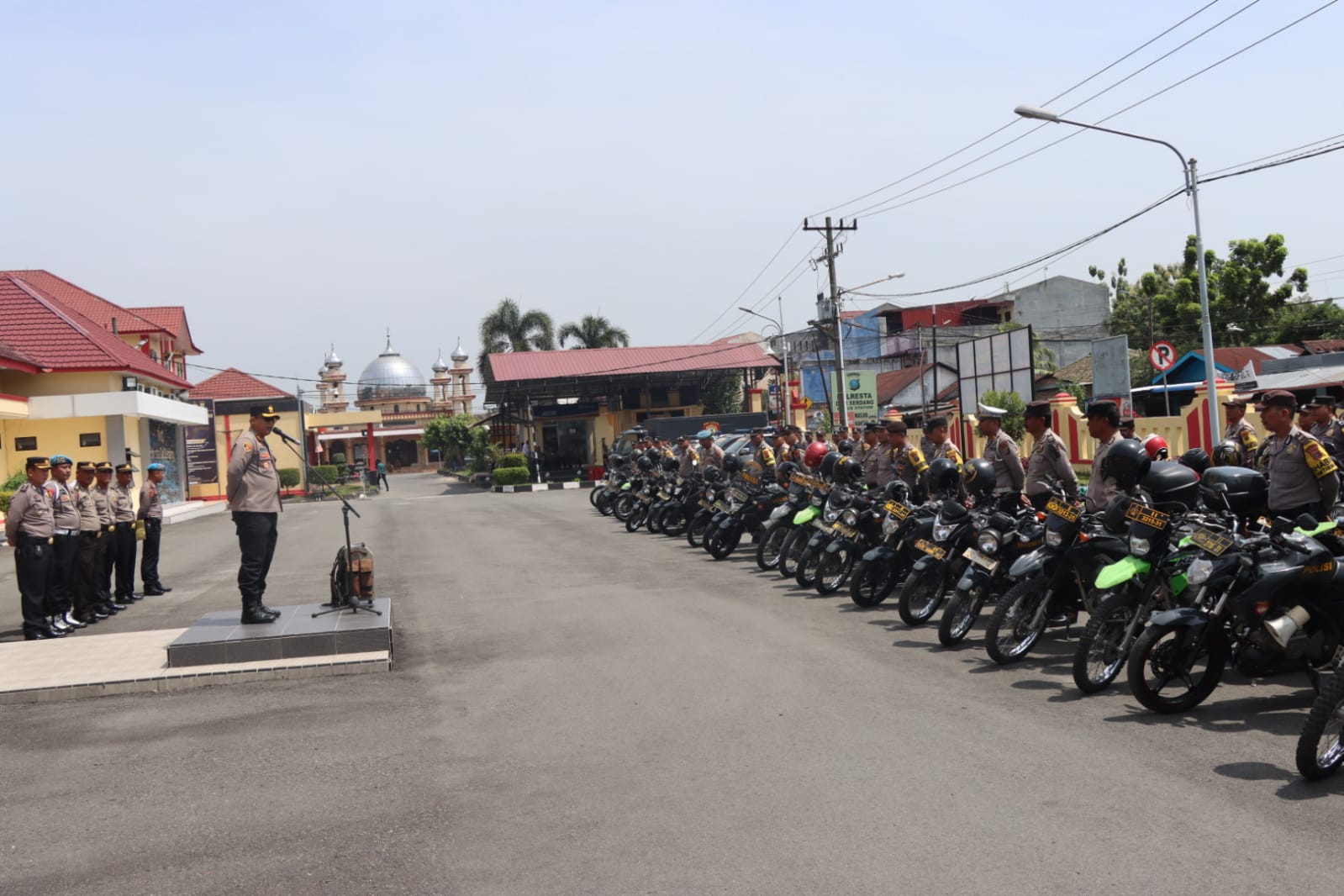 Polresta Deli Serdang Cek Kendaraan Dinas Persiapan Menjelang Pemilu