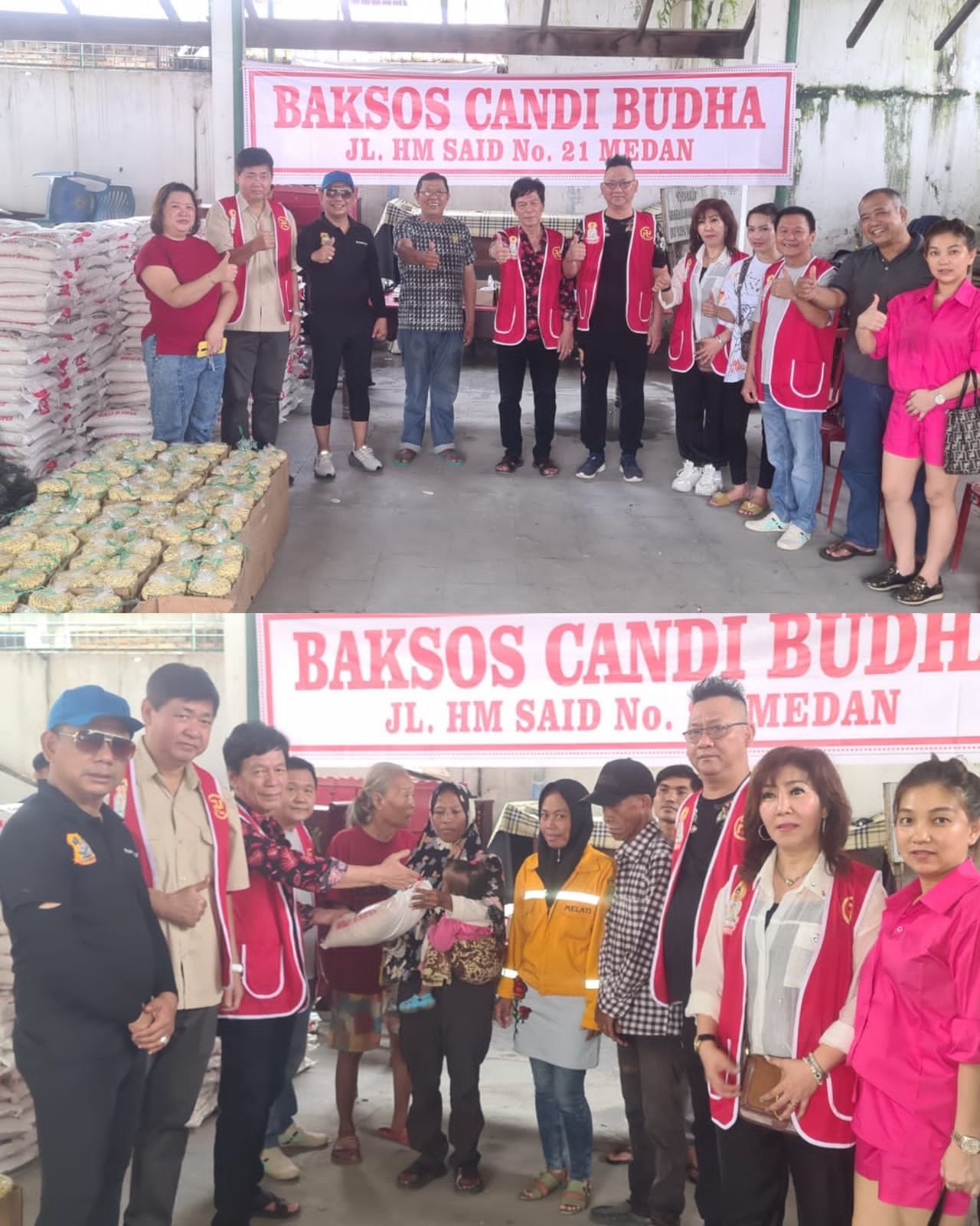 Peringati HUT Dewi Kwan Im, Pengurus Vihara Candi Buddha Bersama Pewarta Bagikan 530 Paket Sembako kepada Warga Kurang Mampu
