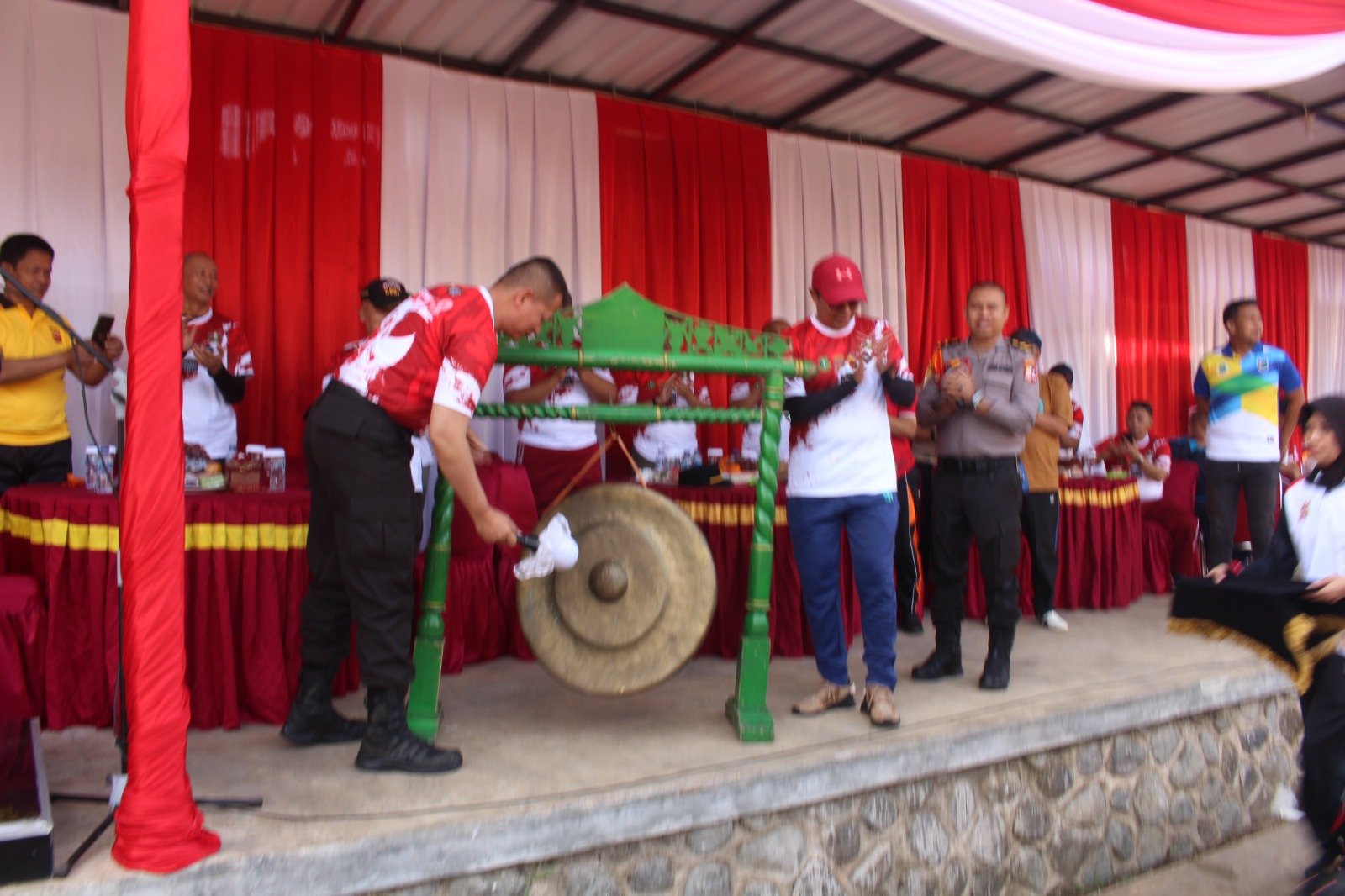 Setukpa Lemdiklat Polri Menggandeng SUJA MMA Sukabumi Menggelar Festival Warna Kemerdekaan RI ke 78