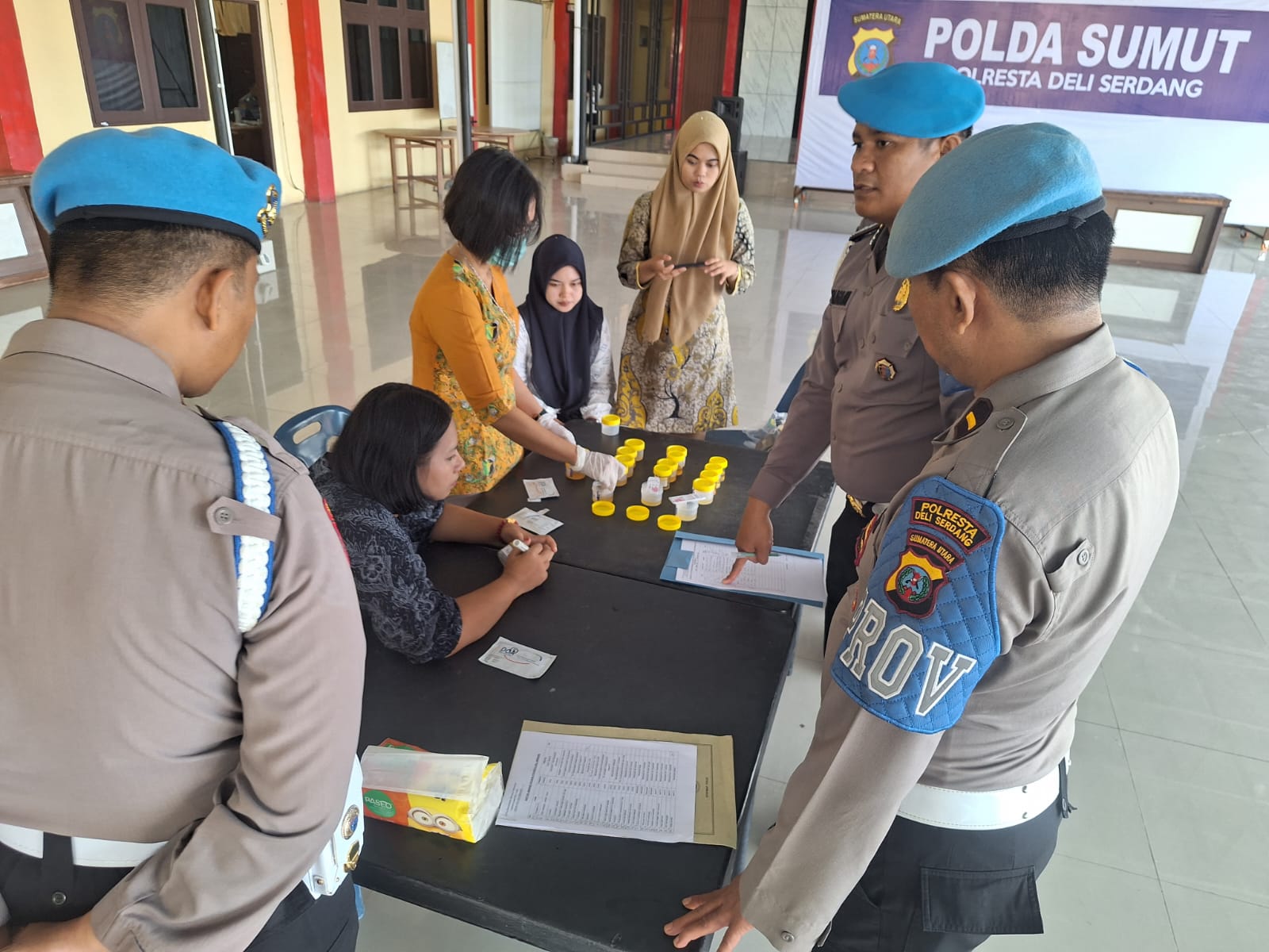 Pekan Disiplin Polwan, Personil Polwan Polresta Deli Serdang Jalani Tes Urine