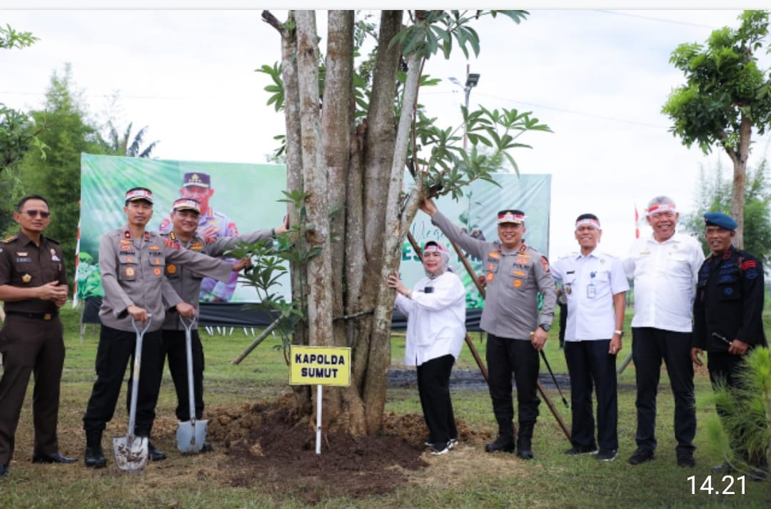 Polda Sumut Tanam 54.310 Pohon, Lestarikan Negeri Penghijauan Sejak Dini